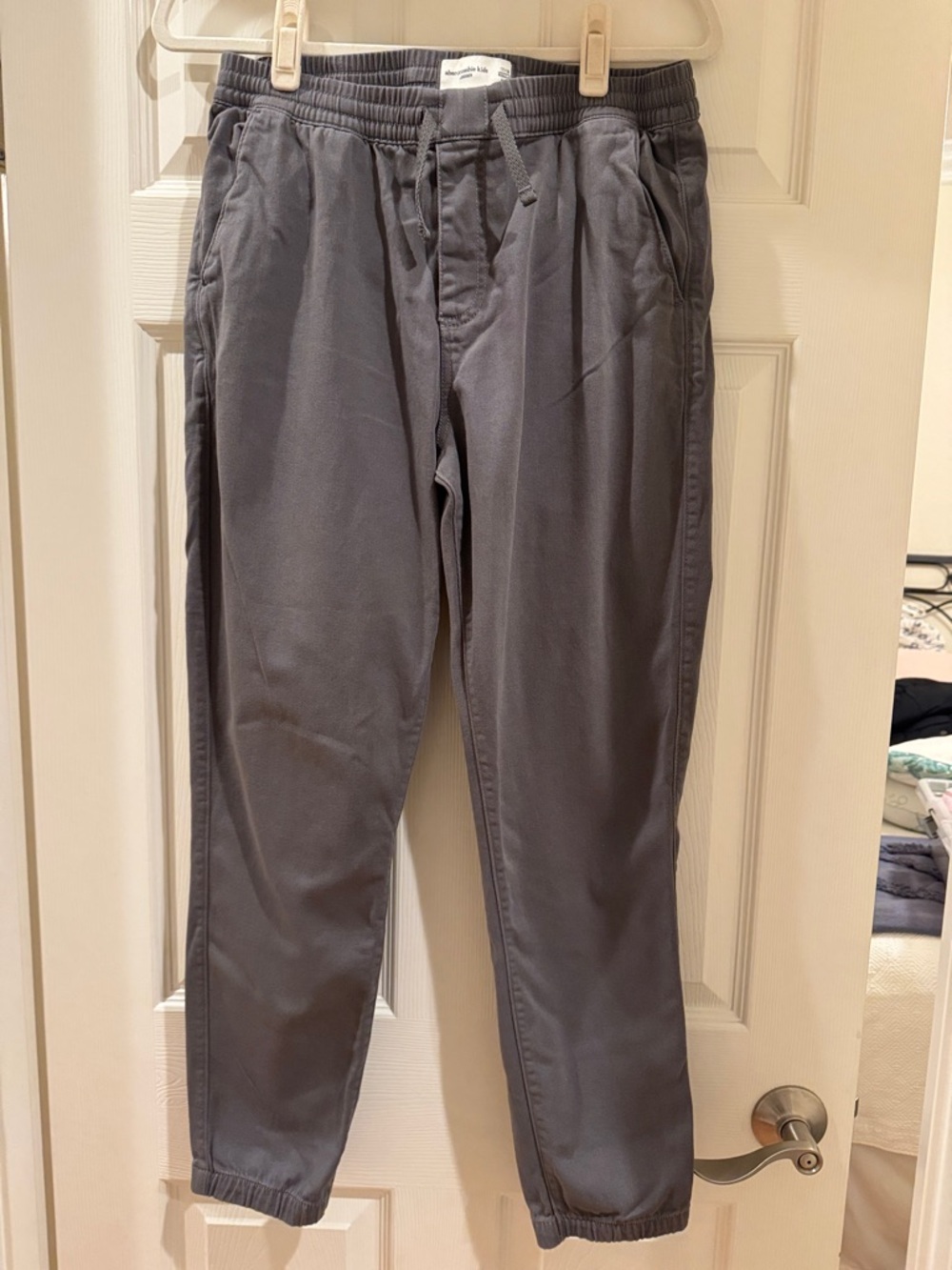 Abercrombie Kids Gray twill Jogger Bottoms